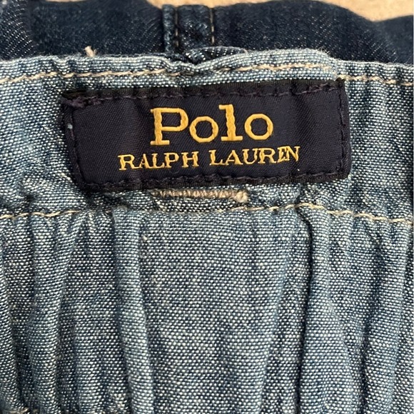 Ralph Lauren Denim Paper Bag Waist Pants Tie Belt Joggers Women's‎ - Picture 12 of 15
